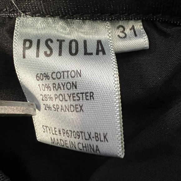 Pistola Womens Inez Black Paperbag Skinny Jeans Belted High Rise Raw Hem size 31 - Picture 13 of 15